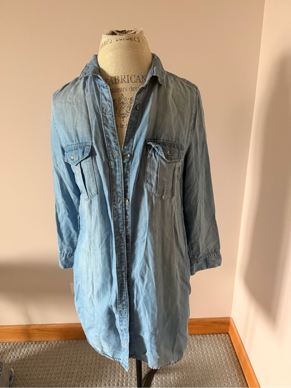H&M long chambray shirt